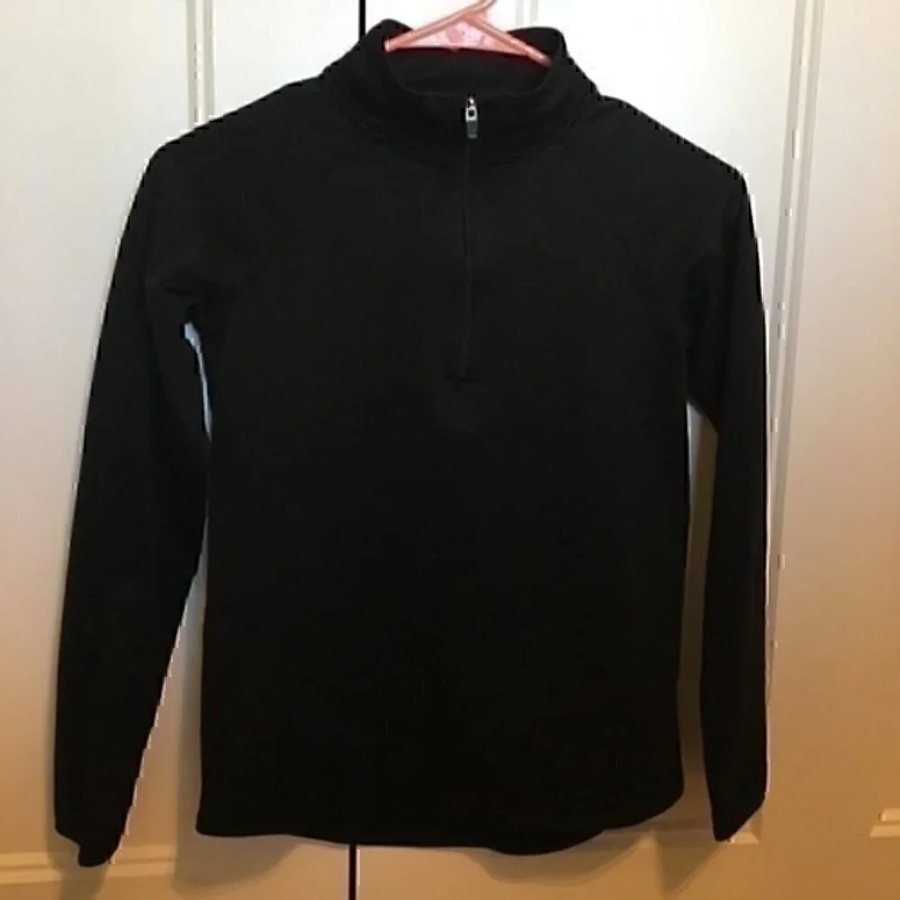 Justice Girls size 10 black  1/4 zip jacket